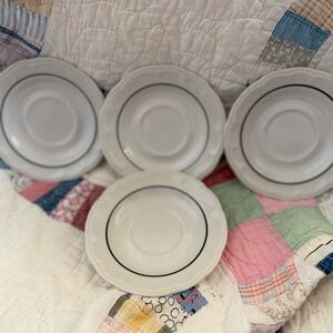 Pfaltzgraff “Snow Village” Stoneware Saucers set of 4